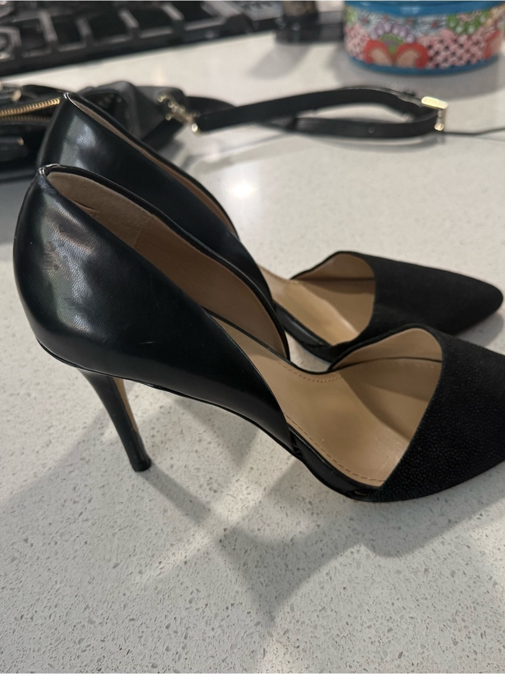 Classic Black Pointed Toe Women's High Heels-Saks fifth Ave